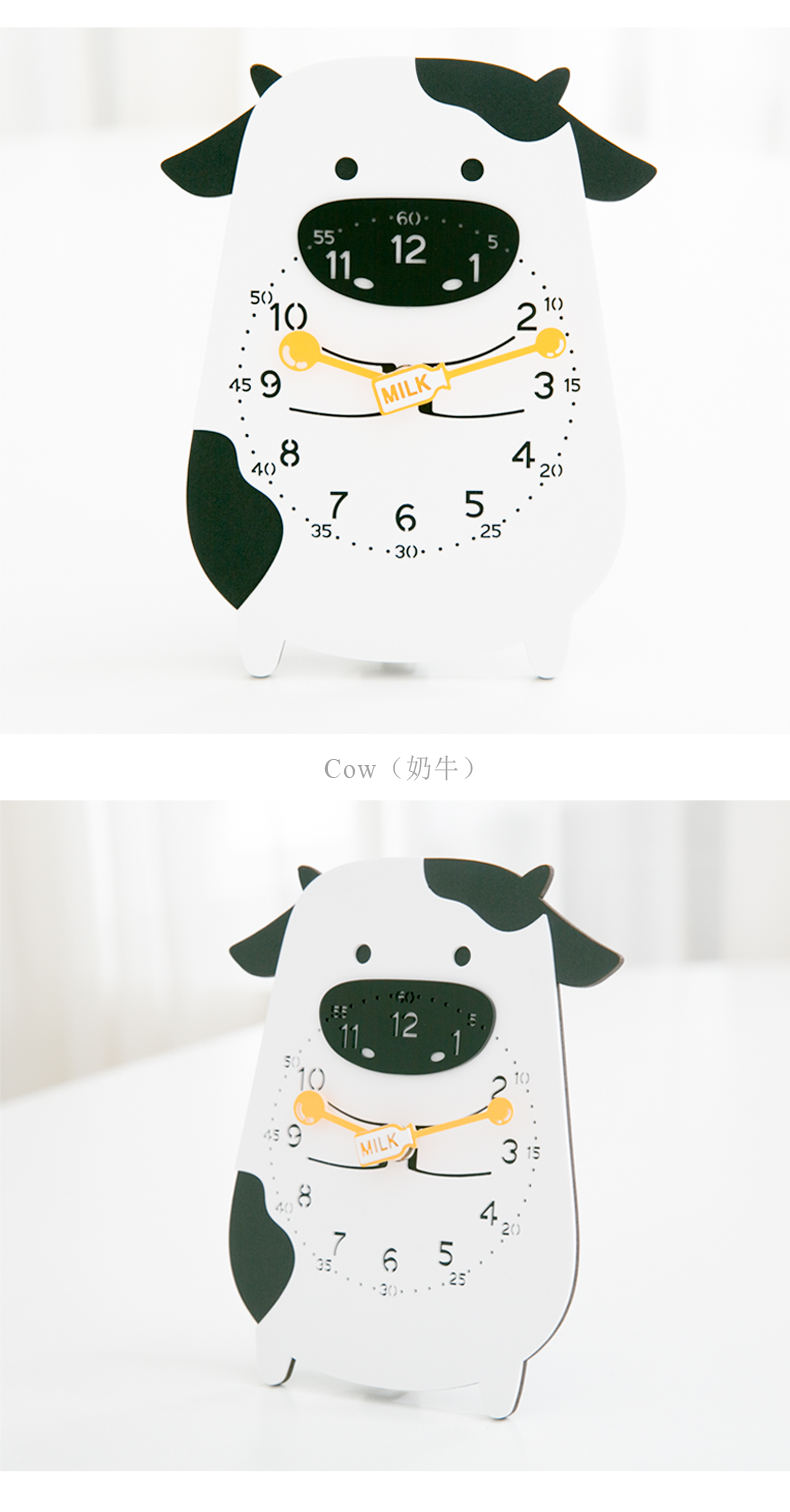 mandelda可爱儿童卡通座钟台钟现代简约创意挂钟时尚摆钟静音钟表