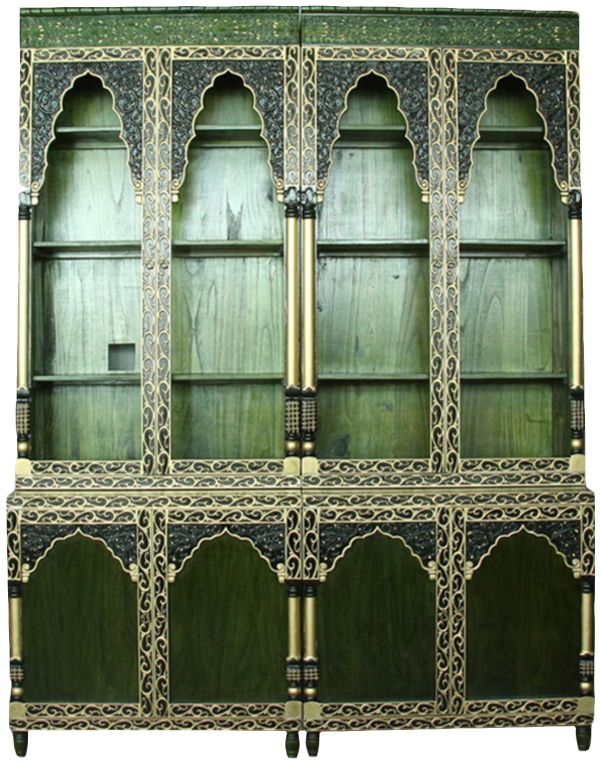 古今原木印度风格实木书柜-书柜-2022美间(软装设计采购助手)