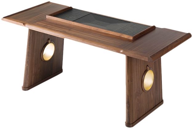 铜师傅 新中式铜木主义金韵天成茶桌