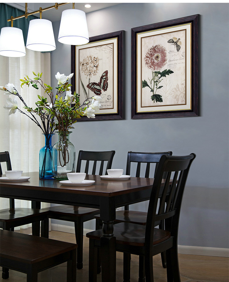 餐厅装饰画美式装饰画三联美式乡村挂画美式田园挂画现代美式挂画