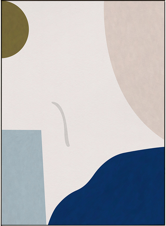 山野交响 北欧入户玄关装饰画客厅抽象色块挂画现代简约几何壁画