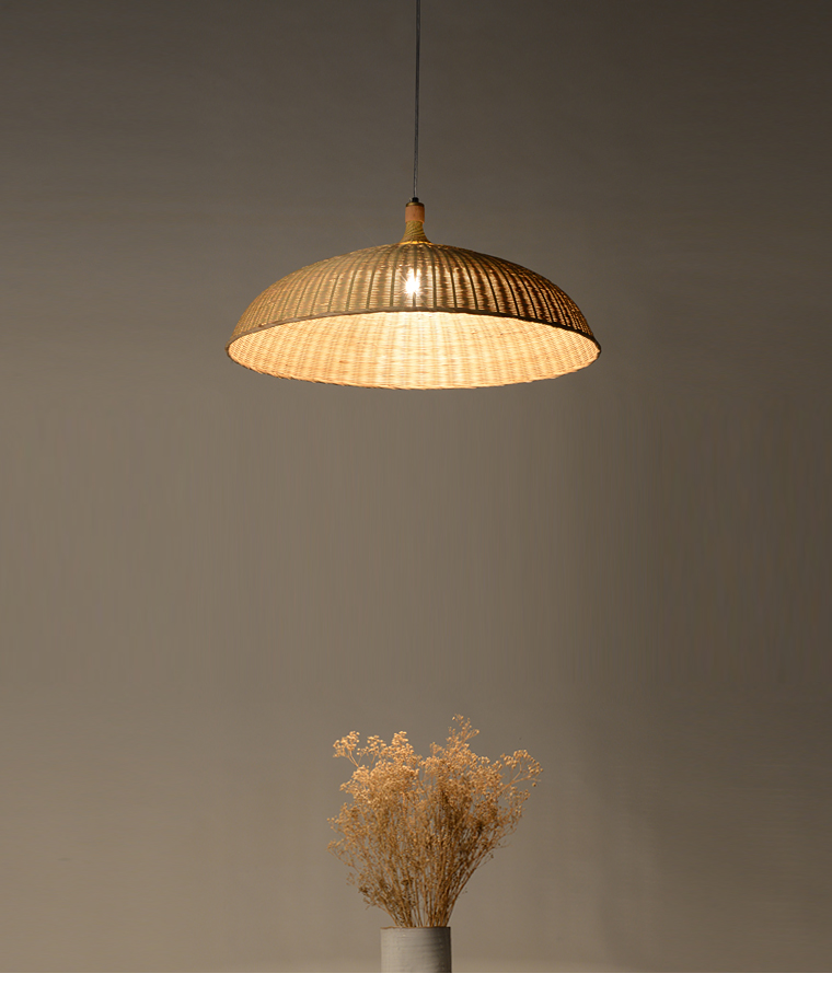 ptlife平田素食馆特色餐厅灯饰新中式禅意大吊灯茶室客厅灯具竹艺