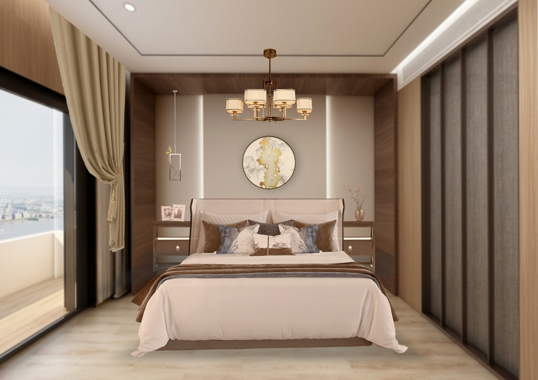 【唐僧卧室】软装方案-新中式软装方案-软装搭配方案/2021-美间(软装