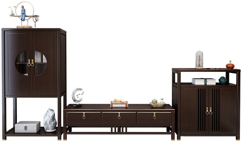 悦莯 新中式禅意实木高低客厅经济型电视柜-商品-美间(软装设计采购