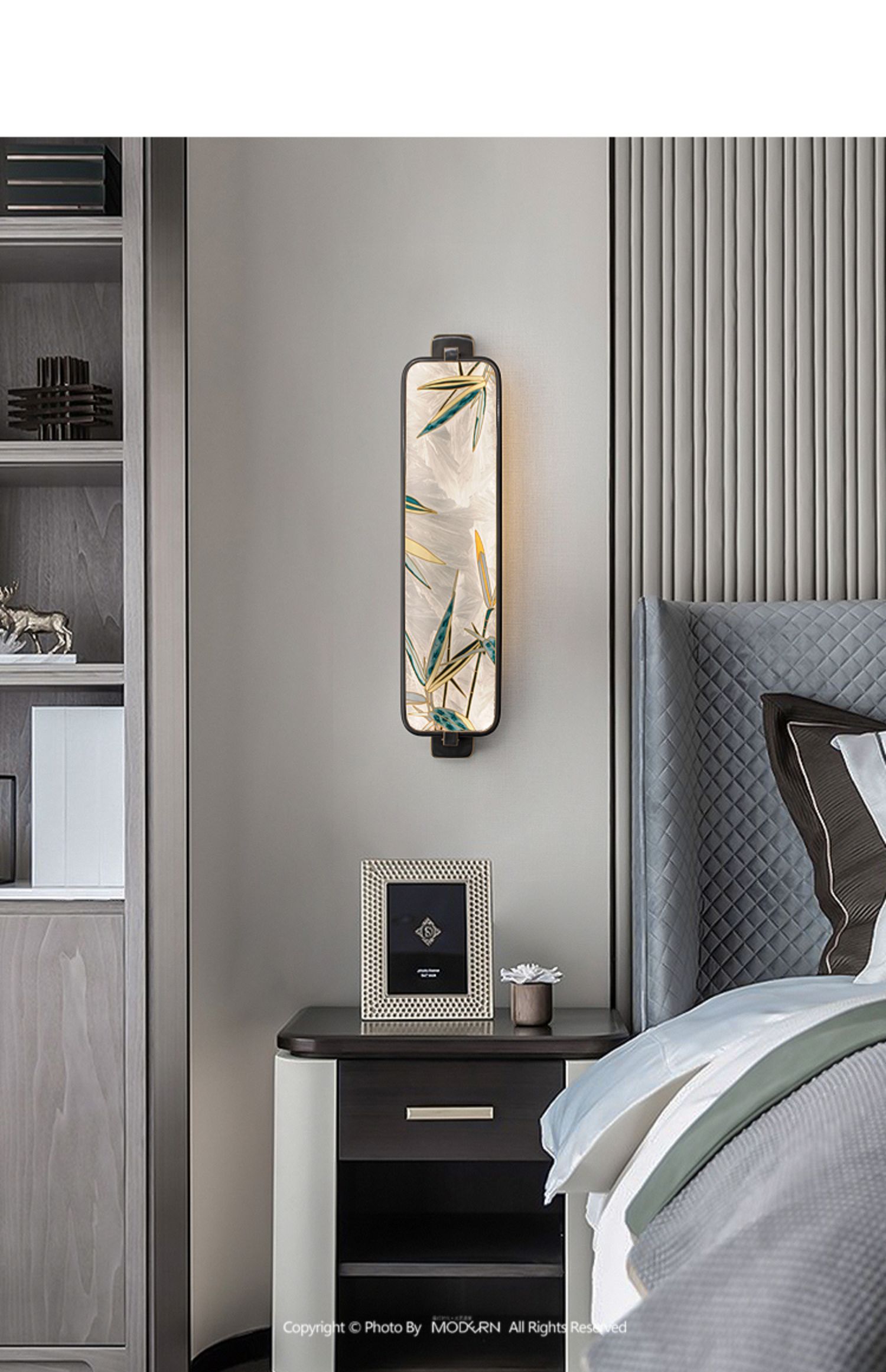 灯时代 光艺造家 modern 新中式珐琅彩禅意个性设计师铜卧室客厅壁灯