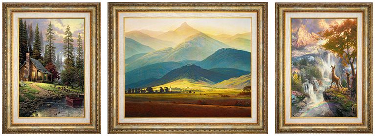 若素 美式油画巨人山组合画系列