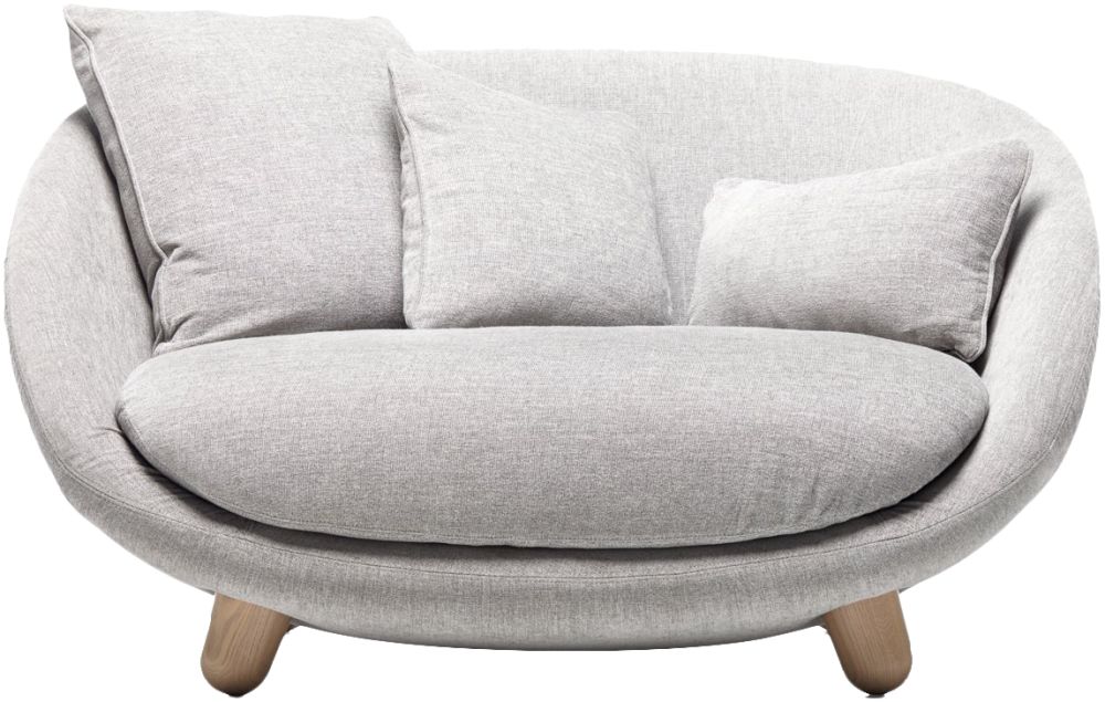 moooi 现代灰色布艺单人沙发