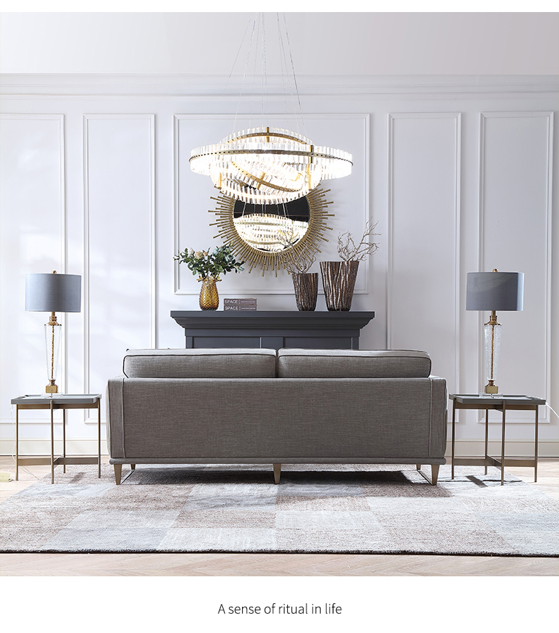 卫诗理美式轻奢布艺实木沙发客厅现代简约沙发组合整装家具c7新品