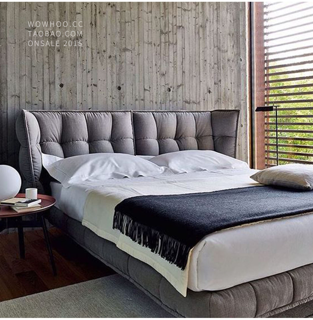 wowhoo我活 现代摩登大床双人床-双人床-2021美间(软装设计采购助手)