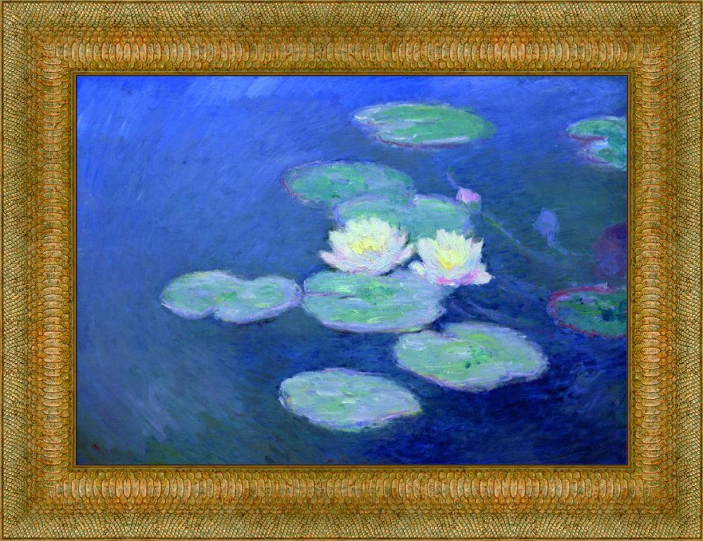 环保材料 尺寸117*90 颜色蓝色 风格欧式古典 系列莫奈 型号睡莲