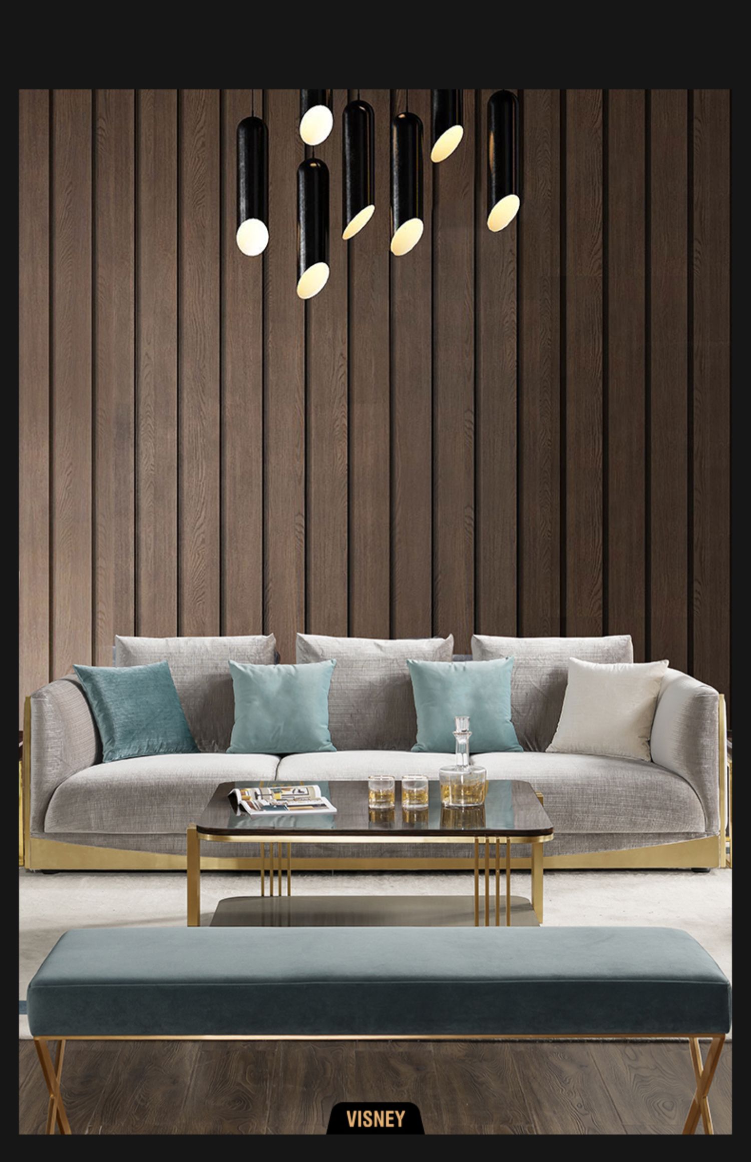 卫诗理 美式轻奢实木三人沙发 -三人沙发-2021美间(软装设计采购助手)