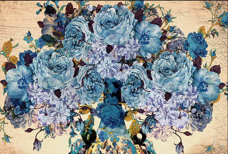 欧式沙发背景墙画美式餐厅壁画简欧玄关挂画孔雀花卉客厅装饰画