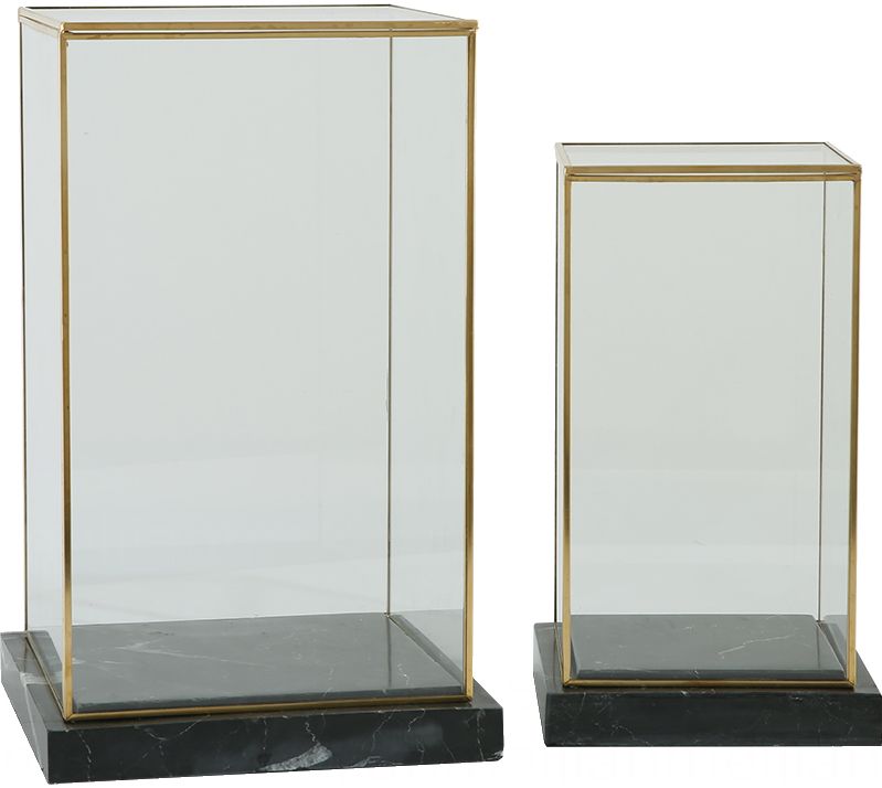 北欧家居饰品方形透明玻璃罩摆件工艺品展示防尘罩样板房陈列摆设