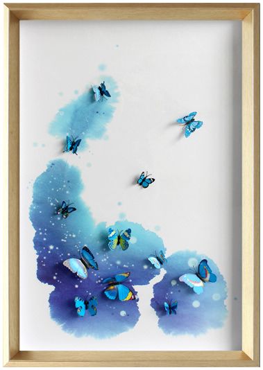 客厅装饰画手工立体画金属蝴蝶挂画现代简约创意玄关走廊餐厅壁画