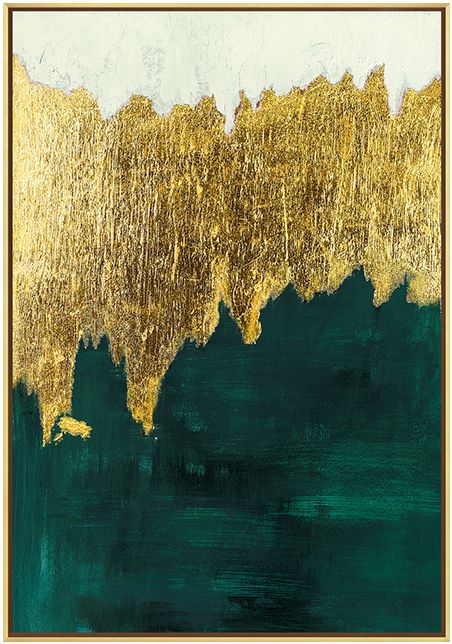 轻奢风入户玄关装饰画走廊过道墙面壁画办公室酒店样板房挂画金箔