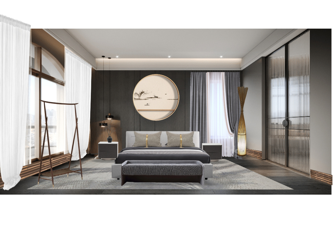 新中式卧室-美间设计