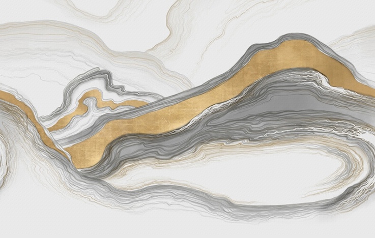 戈黎斯 新中式山水抽象艺术水墨定制壁纸