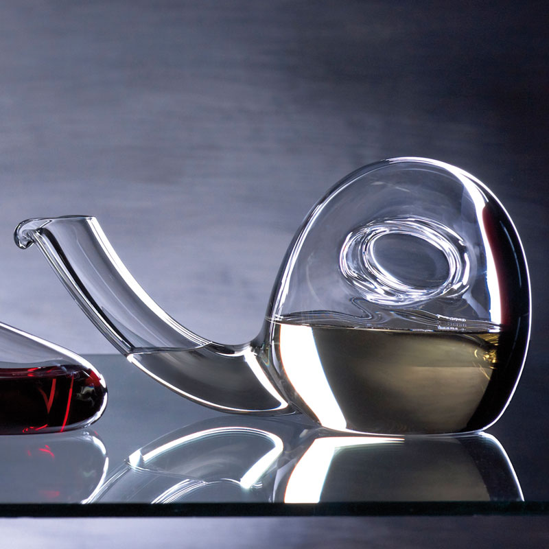 奥地利进口riedel escargot蜗牛 人工吹制水晶玻璃红酒醒分酒酒器