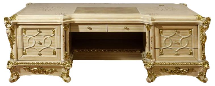 宝居乐捷伊雯意大利欧式实木雕花办公桌