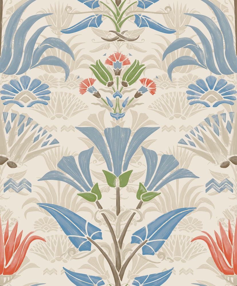 艺速 美式乡村复古花卉植物埃及花壁纸