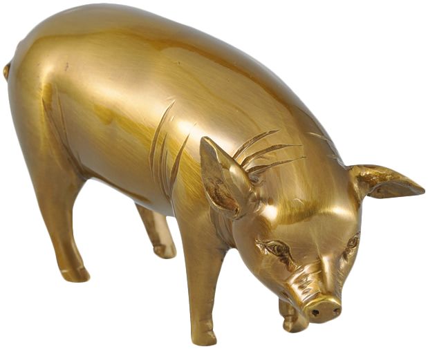 凤凰美居 新古典纯铜福猪摆件