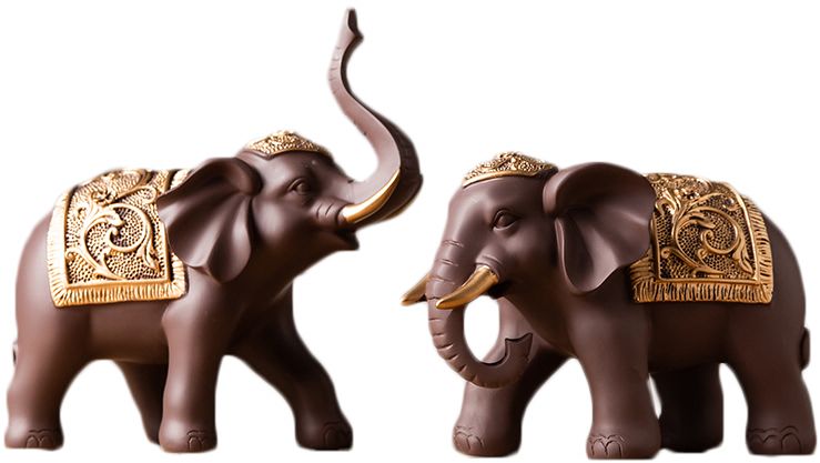 大象摆件创意一对客厅装饰品吉象摆设家居装扮室内乔迁新居礼品