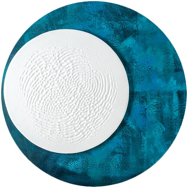 田钰艺术空间 现代简约创意圆形艺术壁饰客厅实物装置画-装置画-2021