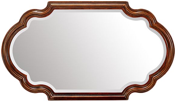 美克美家 美式实木外框镜子