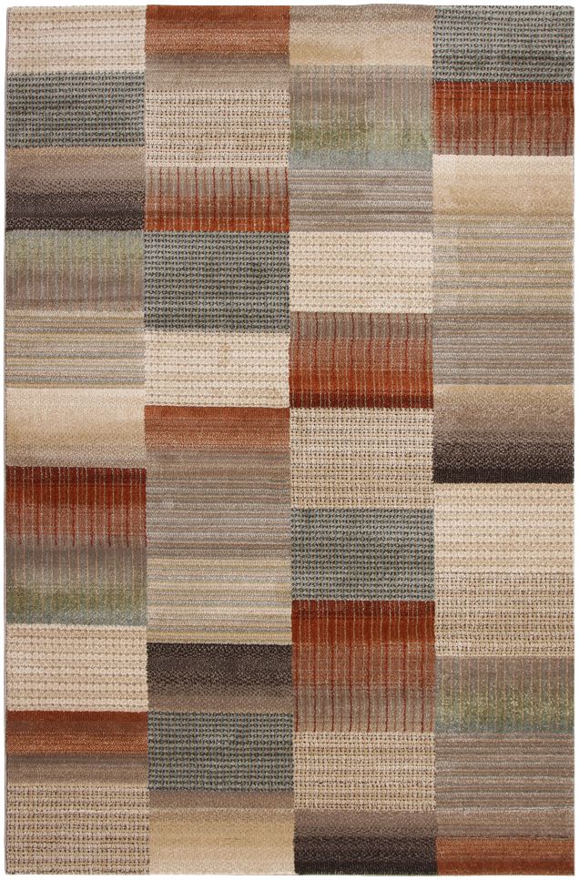 青木铺子 现代乡村几何图案客厅地毯