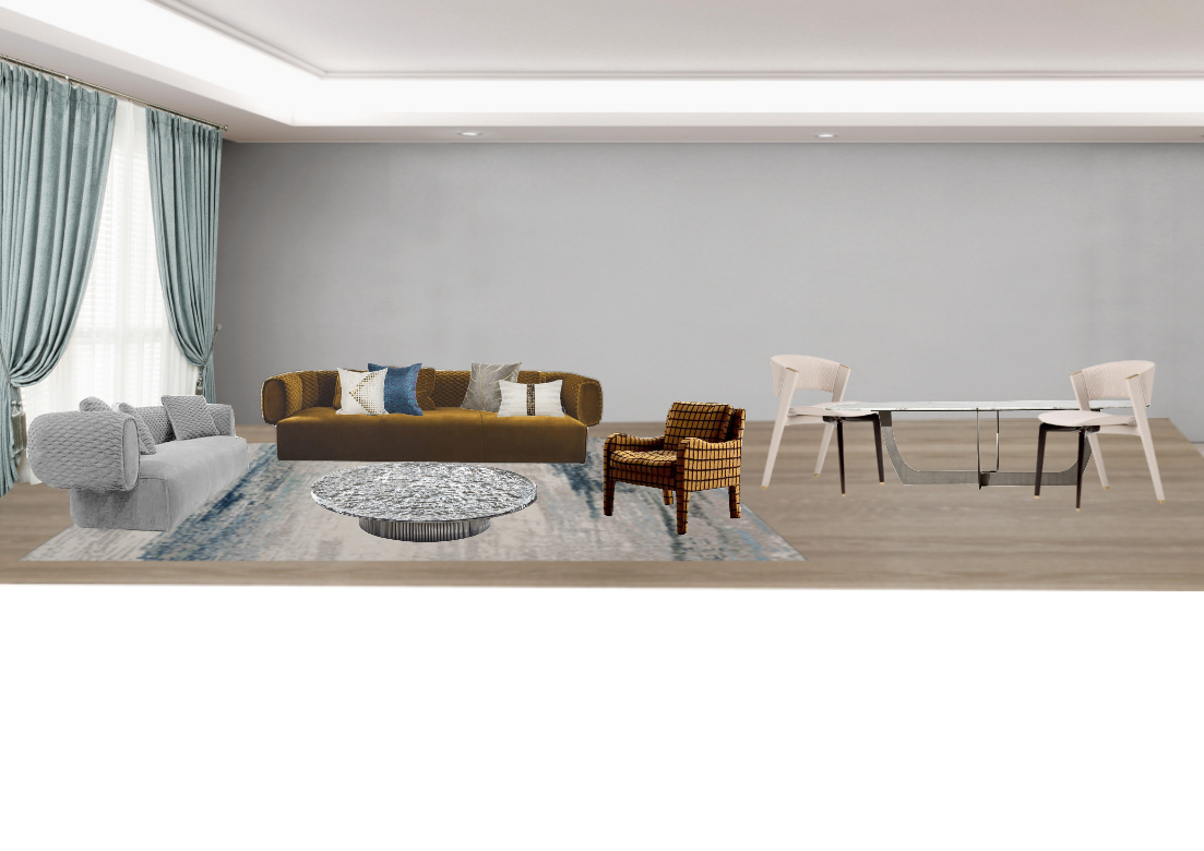 【客厅华贸城】软装方案-现代软装方案-软装搭配方案/2021-美间(软装