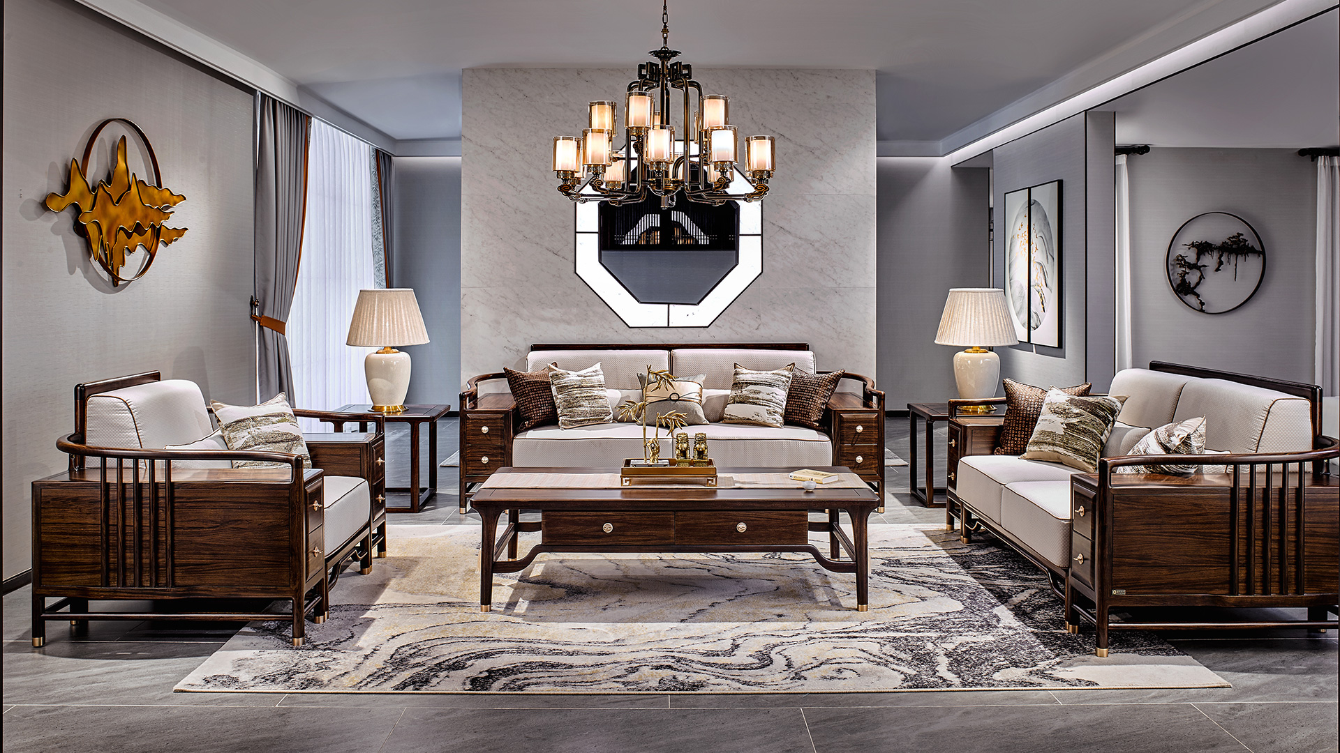 墨道 新中式乌金木单人沙发-单人沙发-2021美间(软装设计采购助手)