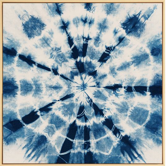 蓝调 现代简约地中海风格玄关装饰画印染图案客厅挂画样板间壁画-抽象