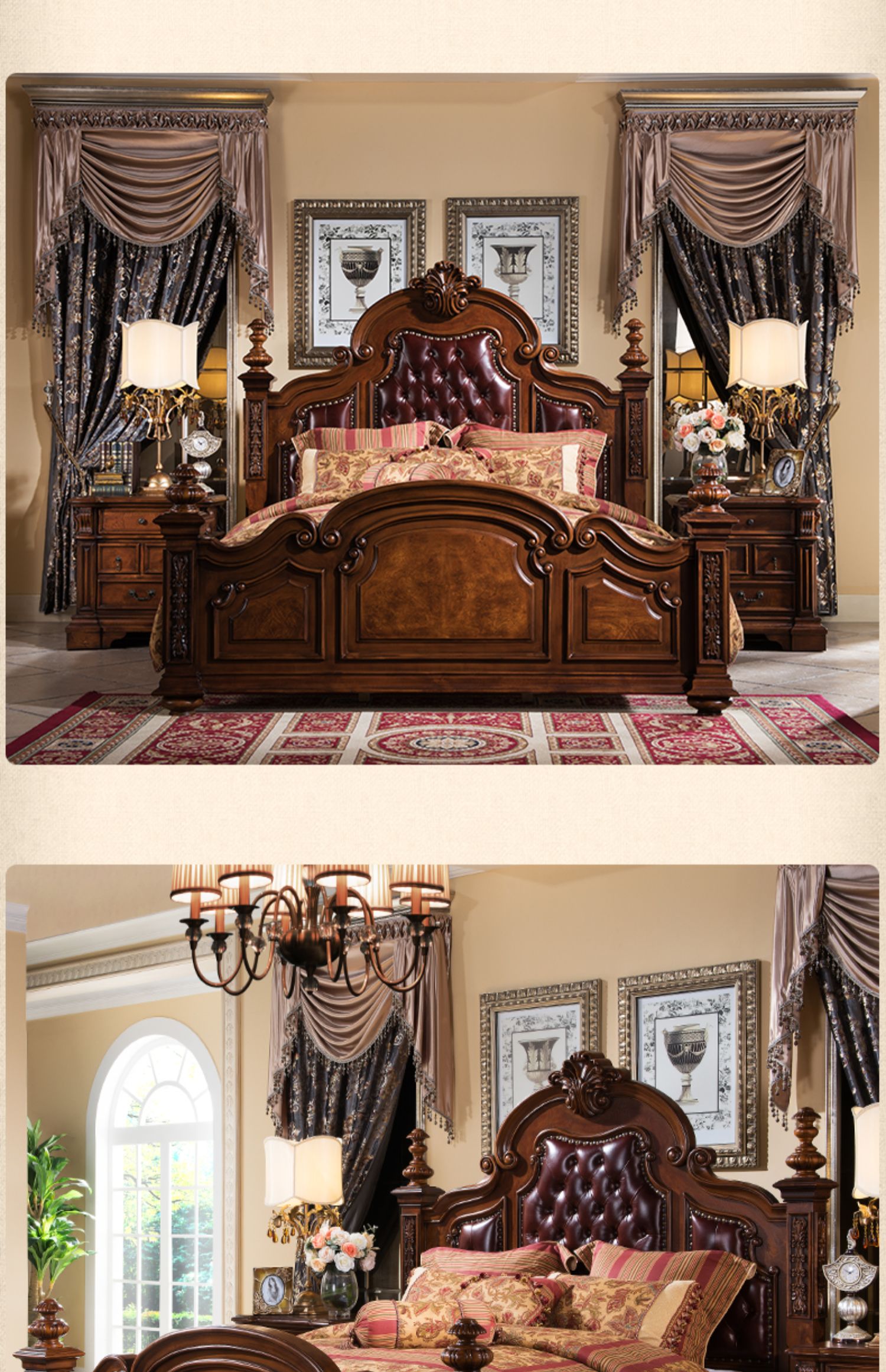 卫诗理 简欧式真皮双人床-双人床-2021美间(软装设计采购助手)