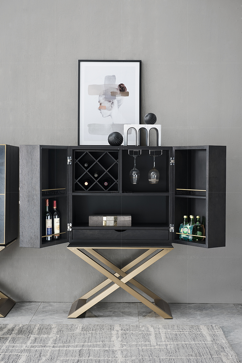 亭堂 现代轻奢不锈钢酒柜-酒柜-2021美间(软装设计采购助手)