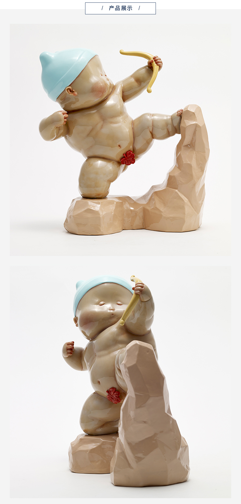 稀奇艺术瞿广慈《英雄本色》收藏摆件工艺品室内桌面雕塑装饰品