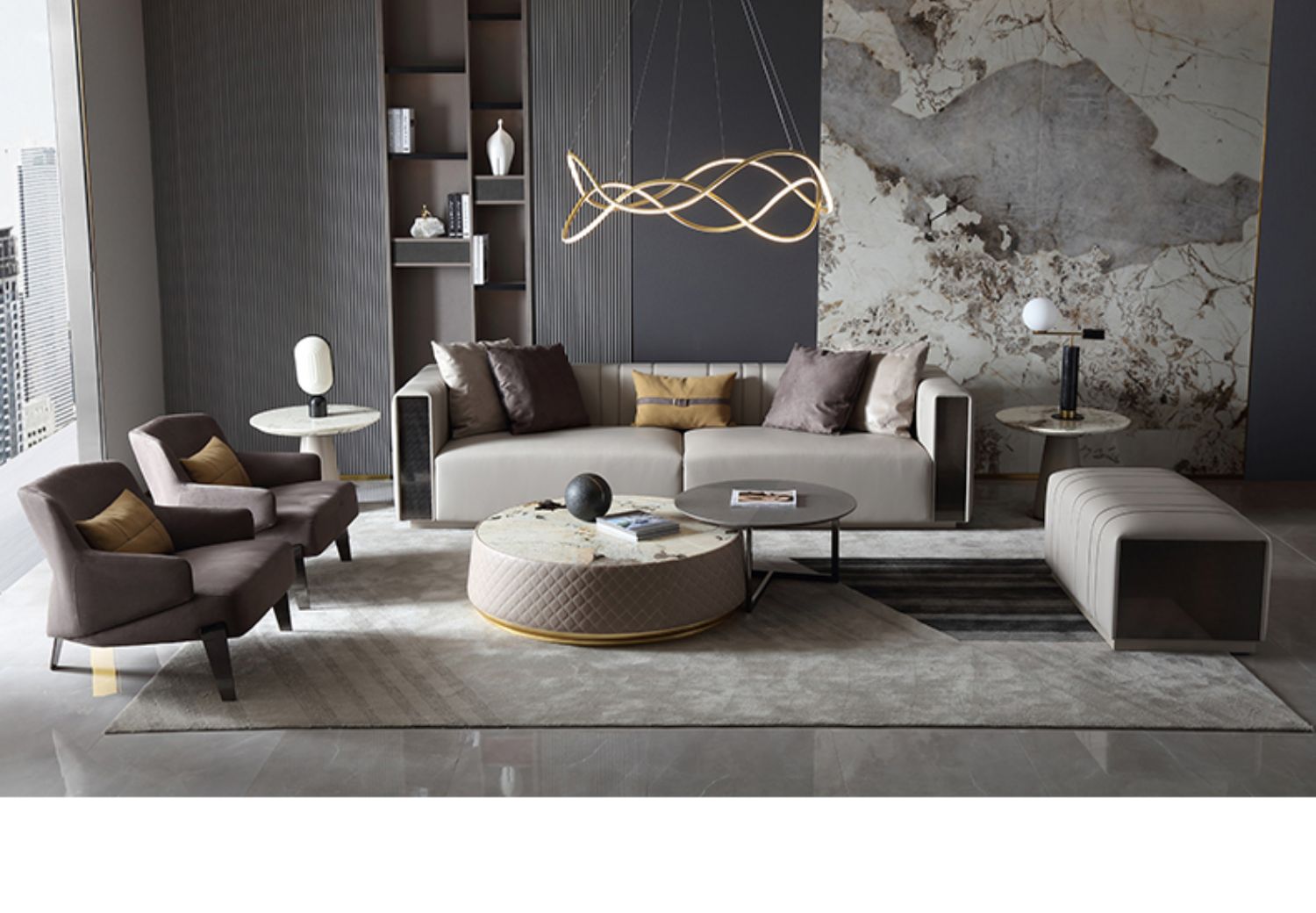 卫诗理 现代轻奢实木三人沙发-三人沙发-2021美间(软装设计采购助手)