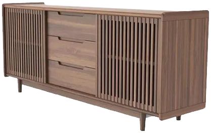 蓝尚 新中式实木乌金木靠墙置物复古储物餐边柜-餐边柜-2022美间(软装