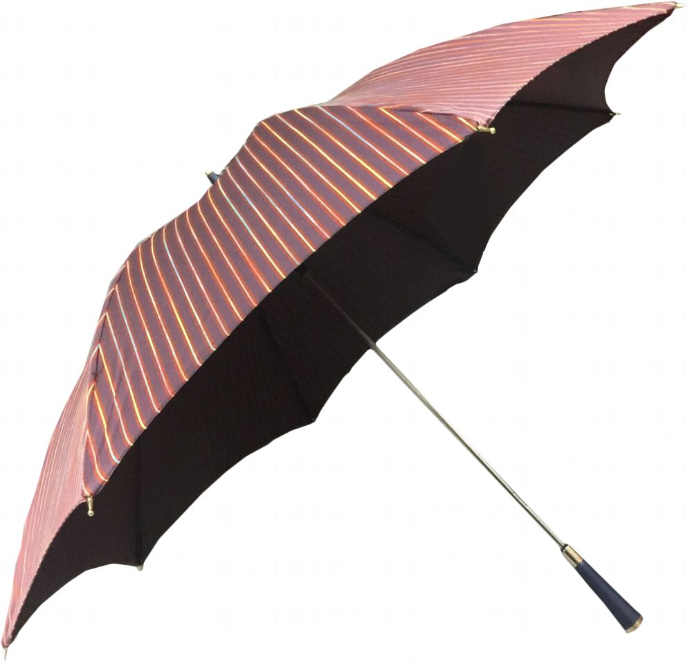 寐mine maglia小号牛皮手柄伞黄褐条纹-日用品-2022美间(软装设计采购