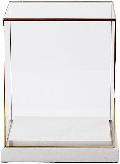 新中式现代轻奢玻璃框展示罩防尘罩样板房售楼处玄关软装饰品摆件