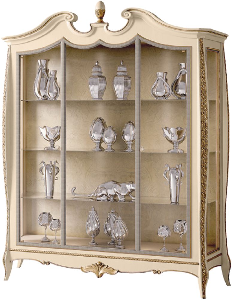 pregno 简欧牙色展柜