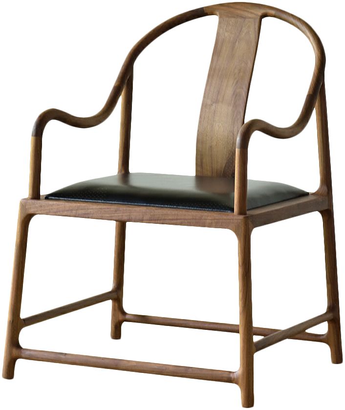 皇庭 新中式实木椅子酒店样板房售楼处家具定制圈椅