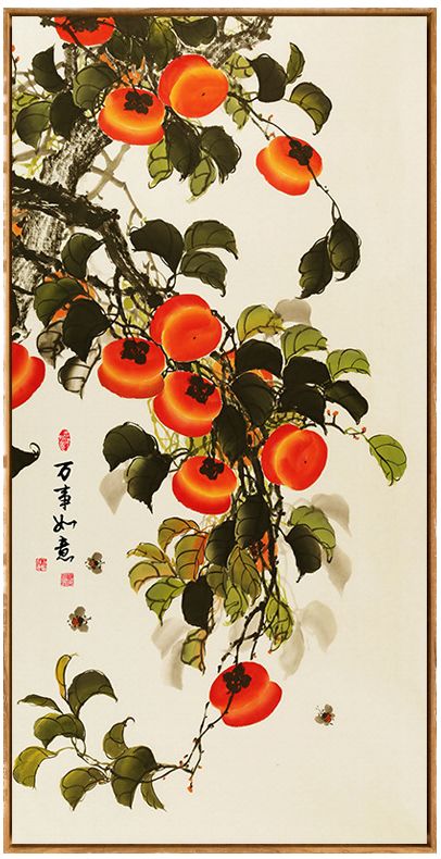 玄关竖版风水有框装饰画壁画-国画书法-2021美间(软装设计采购助手)