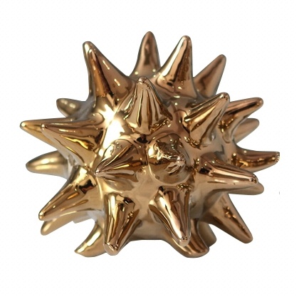 浮海屋尚 美式金色刺球轻奢客厅茶几电视柜摆设样板间别墅饰品摆件