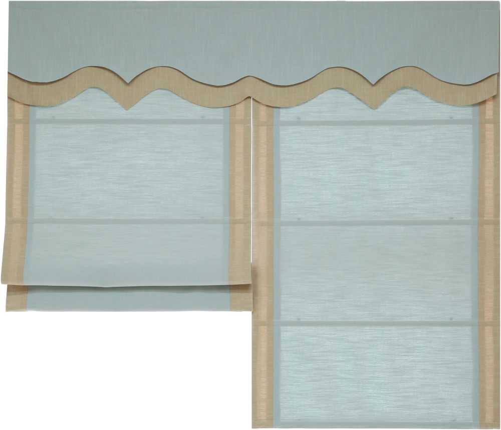 青藤家居 现代卧室客厅纯色百搭罗马帘窗帘